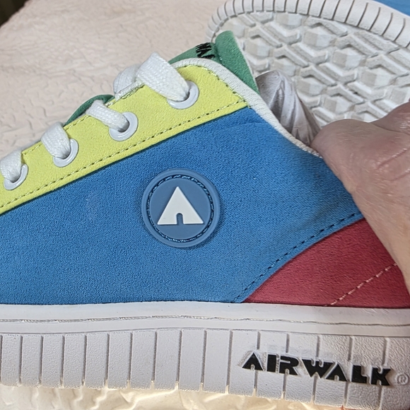 NIB Airwalk Strong 4 Sneakers Blue Multi Pastel Colorblock Skate Shoes Womens 7 - Picture 8 of 9